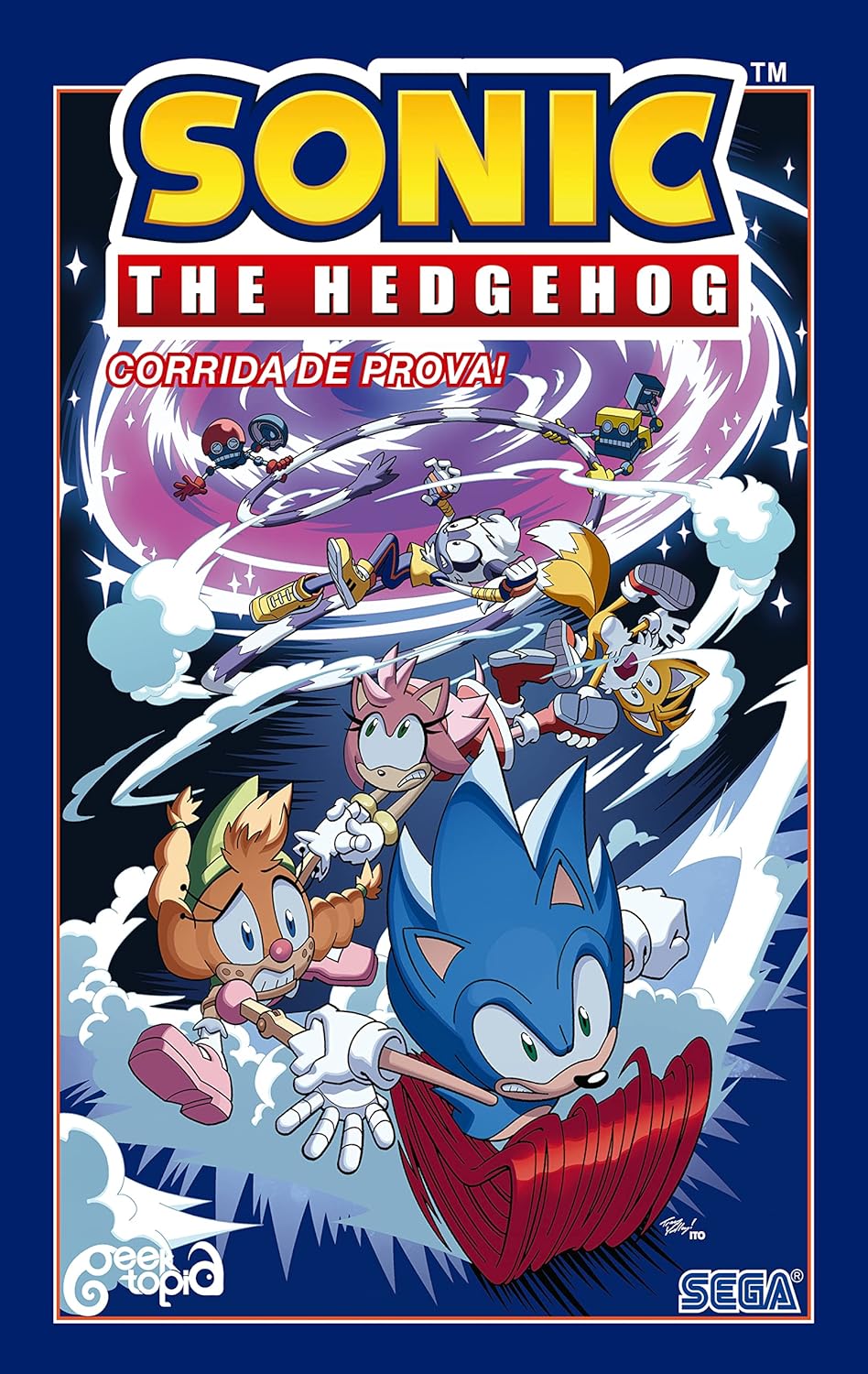Sonic The Hedgehog – Volume 10: Corrida de prova! ( Idioma ‏: ‎Português )
