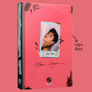 livro em 3d com seta indicando "capa dura"