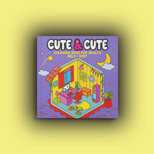 Cute & Cute Coloring Book for Adults - Livro de Colorir