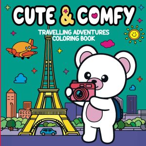 Cute & Comfy Coloring Book for Adults - Bold Easy - Livro de Colorir Adulto
