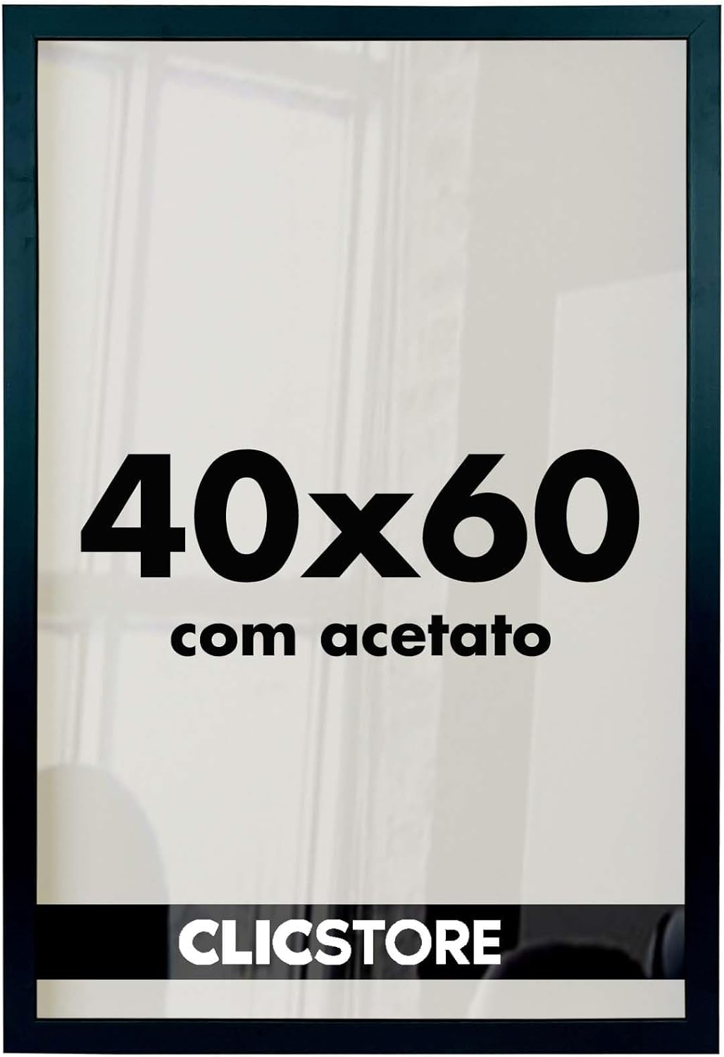 Moldura 40x60 Poster Parede Foto Quadro Acetato Diplomas Porta Retrato Certificado Fotografia Madeira Cartazes Curso MDF