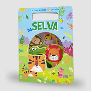 coleção aprenda com diversão na selva livro infantil interativo