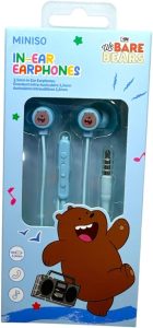 Fone De Ouvido Intra Aricular Ursos Sem Curso Pardo Miniso