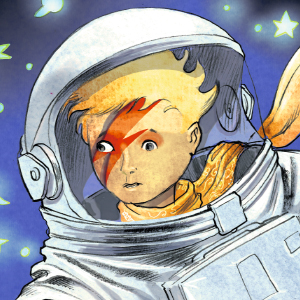 paralisia cerebral; família; astronauta; arte; música; David Bowie; diferença; superação; saudades