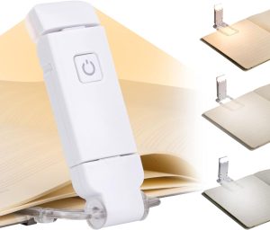 Luz de Leitura, Luz de Leitura para Livro, Luz para Leitura, Lanterna para Leitura de Livros, Adjustável Luminária Livro, Clipe Luminaria de Livro, Dobrar Luz para Leitura Livro, Mini Lanterna Leitura