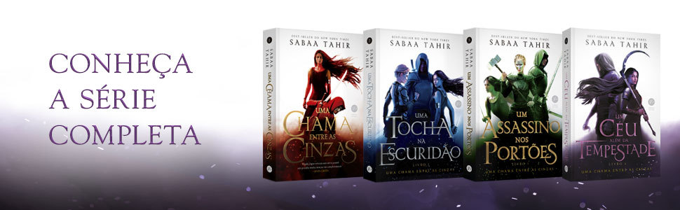 Conheça a série completa. Quatro livros enfileirados. 