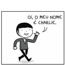 Quadrinho oi, meu nome é charlie