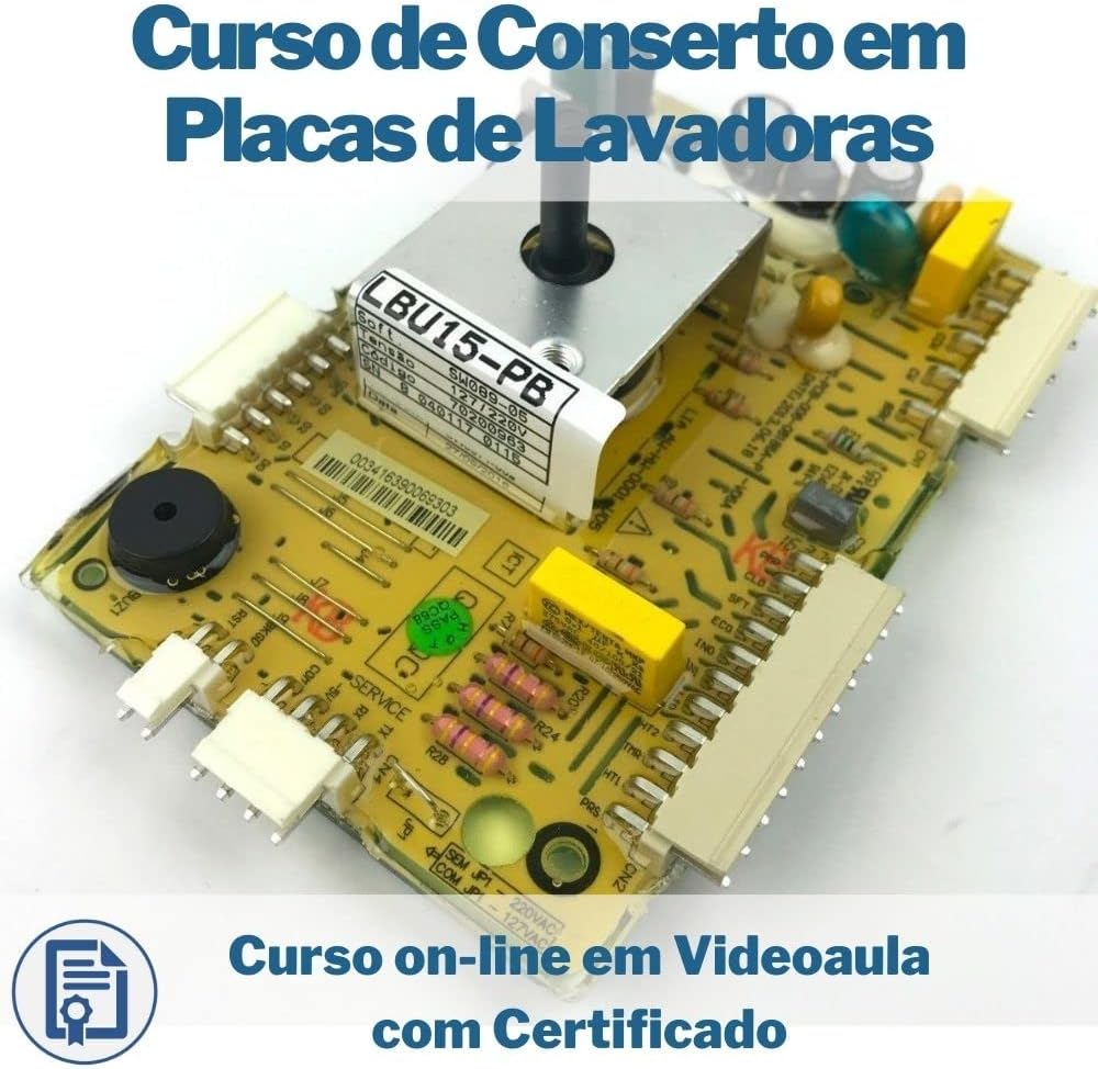 Curso on-line em videoaula de Conserto em Placas de Lavadoras com Certificado