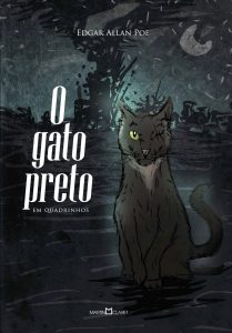 O gato preto em quadrinhos