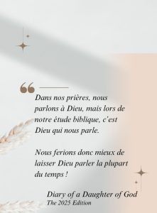 Livre 2 de 2: Diary of a Daughter of God: L'Édition 2025: Livret d'étude biblique (Version Française) (French Edition)