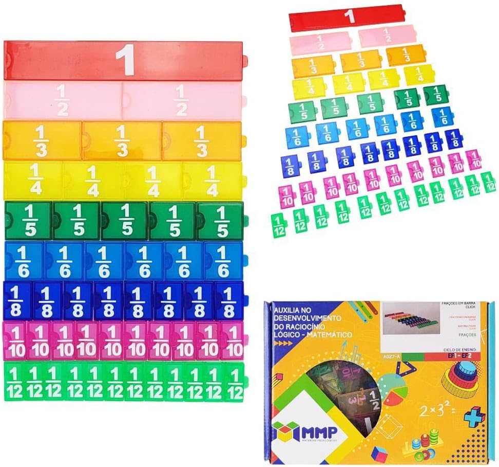 Frações Em Barra Click Material Pedagógico Didático Escolar MMP