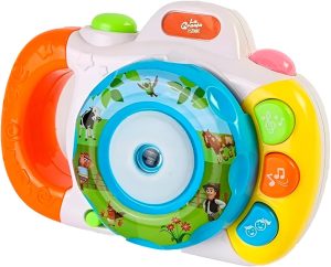 Câmera Projetora Musical Infantil, 32 Imagens Coloridas, com Sons e Luzes, Rotação 360°