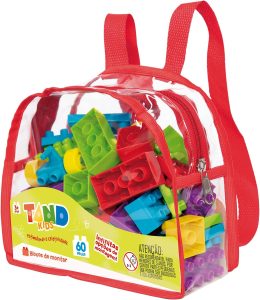 Tand Kids - Mochila 60 peças - Blocos de Montar - Toyster Brinquedos