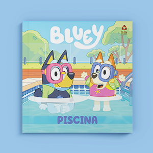 bluey livro de história piscina livro infantil personagem desenho animado bingo