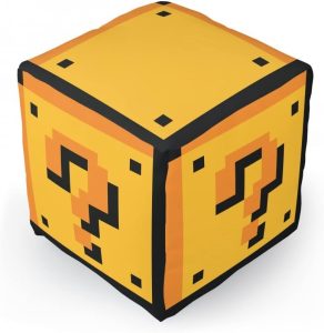 Peso de Porta Cubo Interrogação Decoração Criativa Geek cor:Amarelo