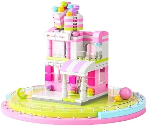 Decoração de Quarto Infantil Faça Você Mesmo Kit de Blocos de Construção Infantil, Arquitetura (Loja de Bolos)