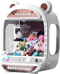 Mini Máquina de Pegar Bichinhos com Luz e Música – Brinquedo Infantil Interativo Estilo Fliperama – Presente Educativo e Divertido