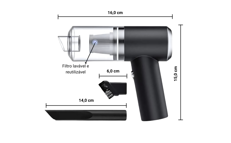 Mini aspirador de pó portátil, aspirador sem fio para carro, limpeza de sofá e tapetes, aspirador