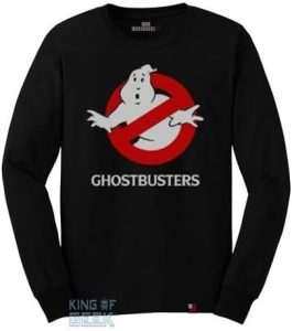 Camiseta Manga Longa Caça Fantasmas Camisa Ghostbusters Geek