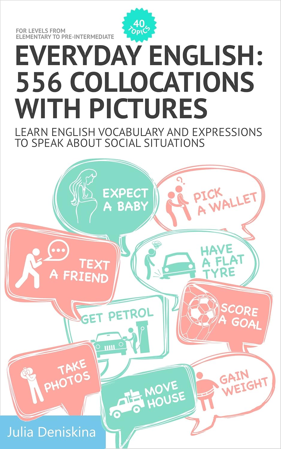 Everyday English: 556 collocations with pictures: Learn English vocabulary and expressions to speak about social situations (English Edition)