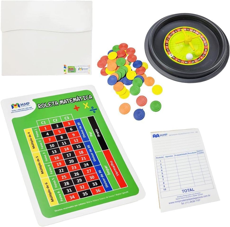 Jogo Roleta Matemática Material Pedagógico Didático Escolar MMP