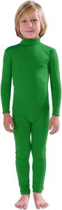Full Bodysuit Roupa de dança infantil sem luvas e meias cor sólida elastano Zentai