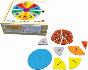 Brinquedo E Material Didático Discos De Frações Matemática Brinqmutti