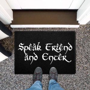 Capacho Senhor dos Anéis Speak friend and enter
