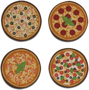 Porta Copos Divertido Pizza Cozinha Criativa Geek cor:Marrom