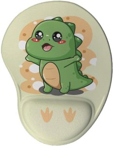 Mouse pad Ergonômico Dinossauro Kawaii Presente Criativo Geek cor:Marrom
