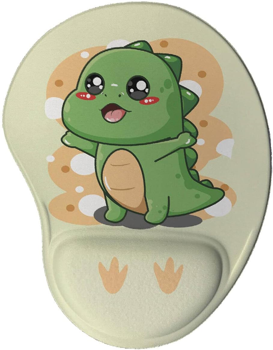 Mouse pad Ergonômico Dinossauro Kawaii Presente Criativo Geek cor:Marrom