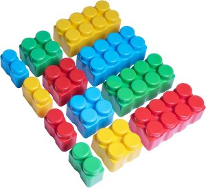 BLOCOS GIGANTES COLORIDOS PARA MONTAR 50 PÇS