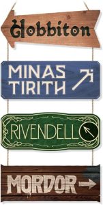 Placas Terra Média Sr dos Anéis Presente Criativo Geek