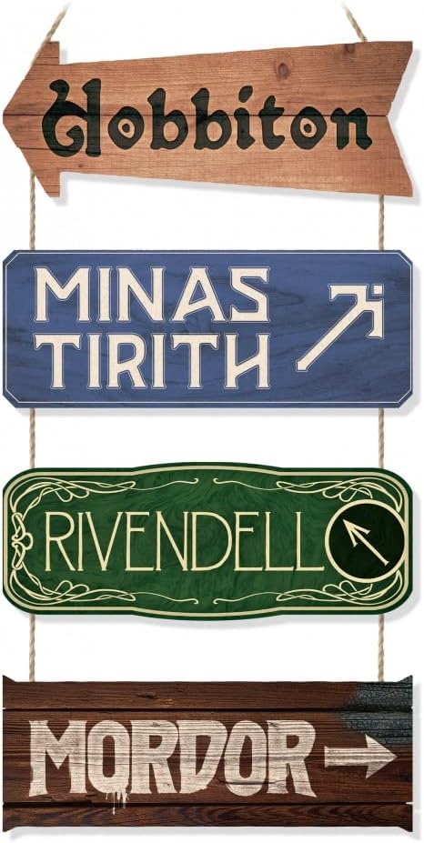 Placas Terra Média Sr dos Anéis Presente Criativo Geek