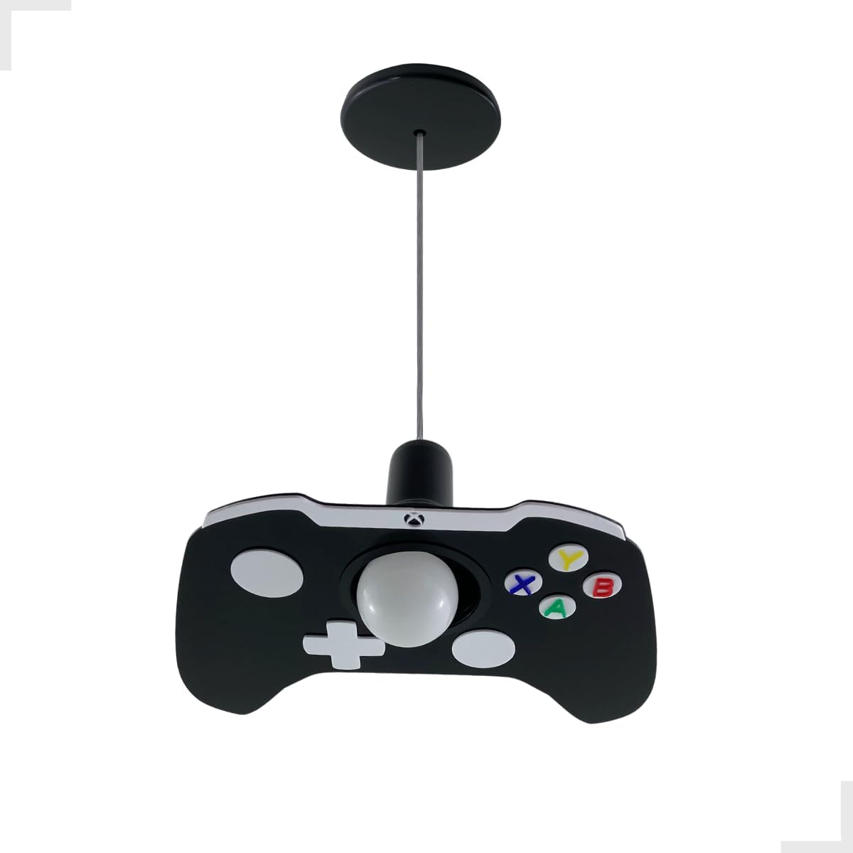 Luminária Pendente de Teto Gamer Xbox Preto Geek Controle