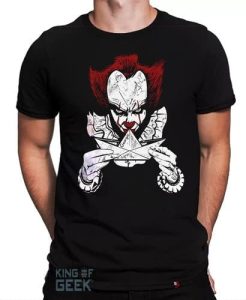 Camiseta Pennywise It A Coisa Filme Terror Stephen King Geek Tamanho:G;Cor:Preto