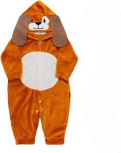 Conjunto Macacão Bebê Plush com Pantufa Lúdica – Gatinha, Porquinha, Vaquinha, Dino, Leão ou Cachorrinho – Fantasia Bordada 3D – Menino e Menina, de 0 a 12 Meses