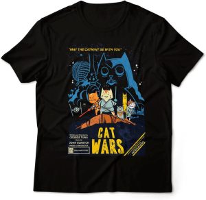 Camiseta Geek Mascilino Cat Wars 5 Cores