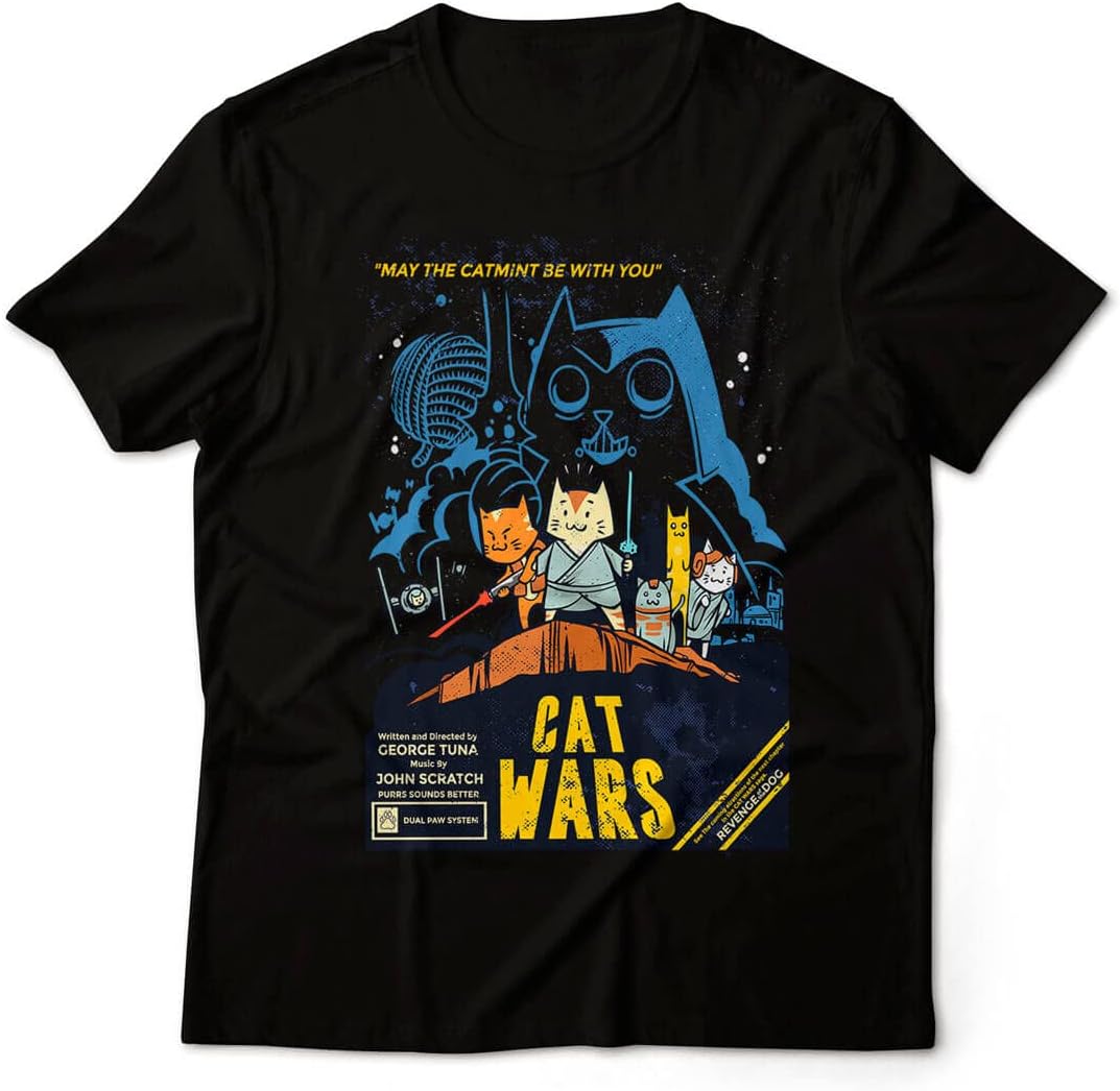 Camiseta Geek Mascilino Cat Wars 5 Cores