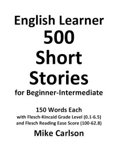 English Learner 500 Short Stories for Beginner-Intermediate (English Edition)
