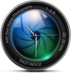 Geek Alerts Relógio de parede personalizado com impressão de lente de câmera sem tique-taque, fotos, zoom, foto colorida, foto ISO exposição, selfie, decoração moderna, relógio de quartzo de parede