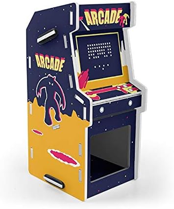 Fábrica Geek Porta-Treco Arcade Invaders - Máquina de Arcade Portátil - Organizer de Mesa - Controlo por Botão - Diversas Cores