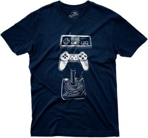 MACFLY ESTAMPAS, Camiseta Masculina Controles Videogame Gamer Geek Nerd