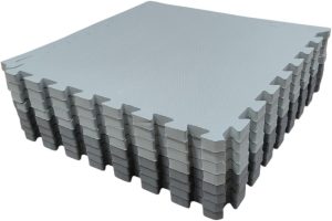 Kit 10 Tapete Tatame EVA 50x50x2cm 20mm Tons de Cinza