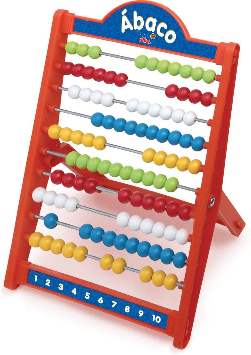 Elka 512, Contador, Plástico, Ábaco Escolar com 100 Bolas, Fun Brinquedos, Multicor