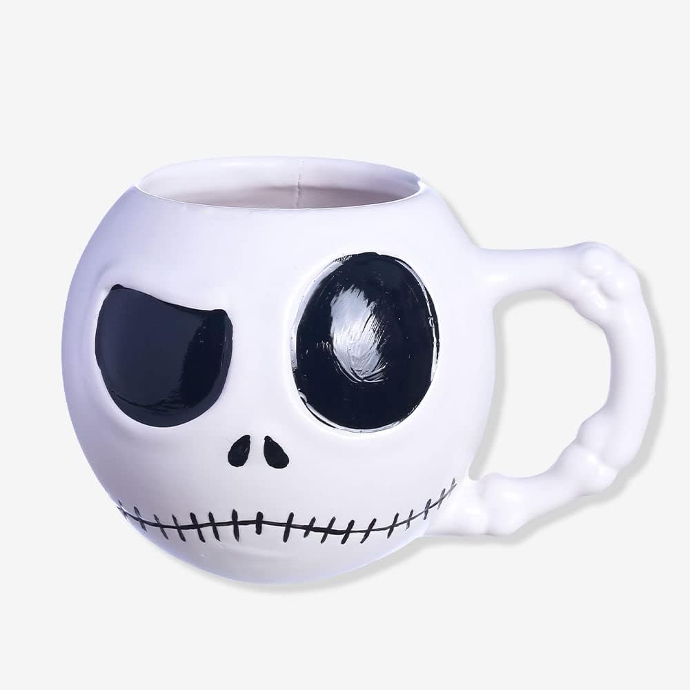 Caneca Jack Skellington Duas Faces 3D 450ml - Zona Criativa