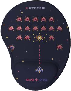 Mouse pad Ergonômico Invaders 8 bits Presente Criativo Geek cor:Azul