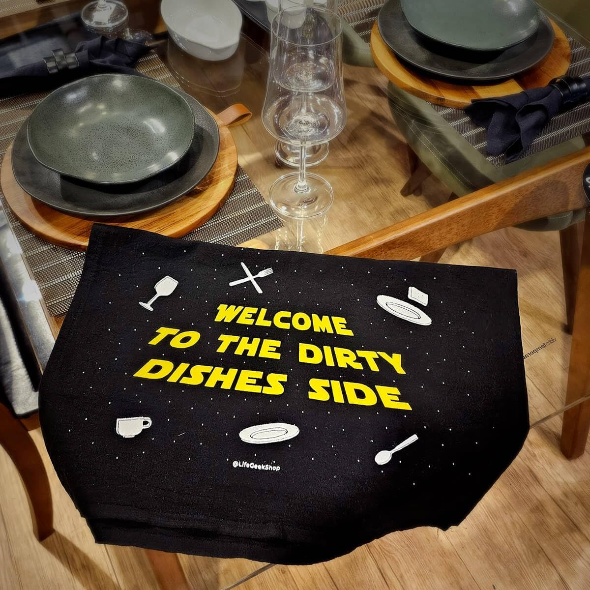 Pano de Prato Divertido Star Wars Welcome To The Dirty Dishes Side