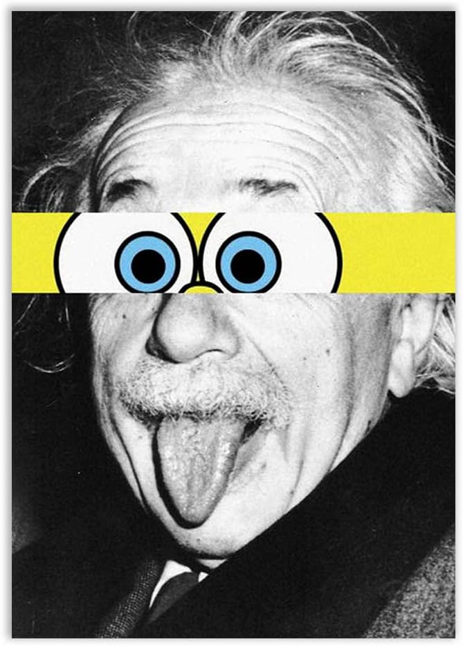 Placa Decorativa Albert Einstein Cienca Humor Poster Geek